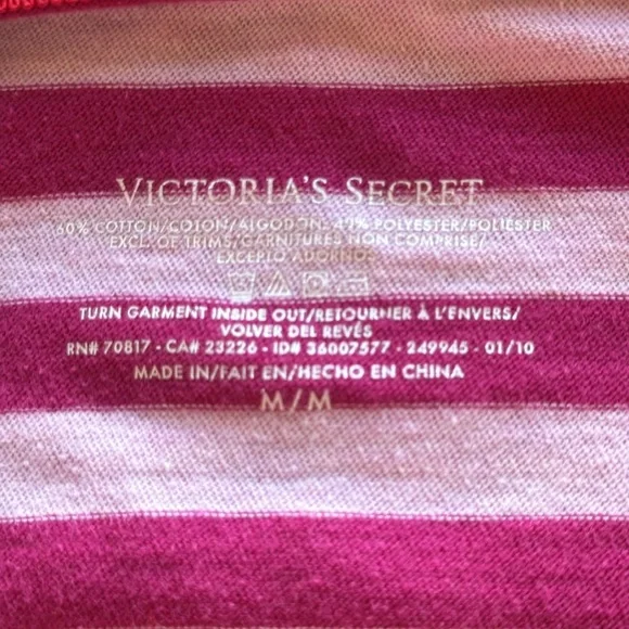 Victoria’s Secret pink stripe scoop neck sleepwear, size M - Picture 6 of 6